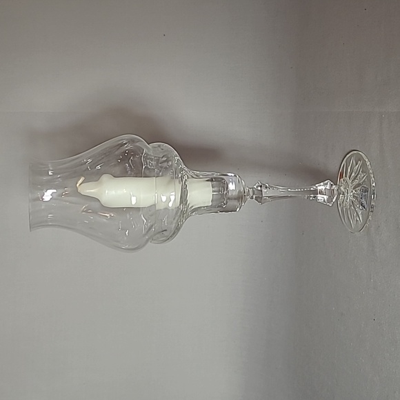 Towle Lead Crystal Silhouette Hurricane Lamp - Picture 1 of 8